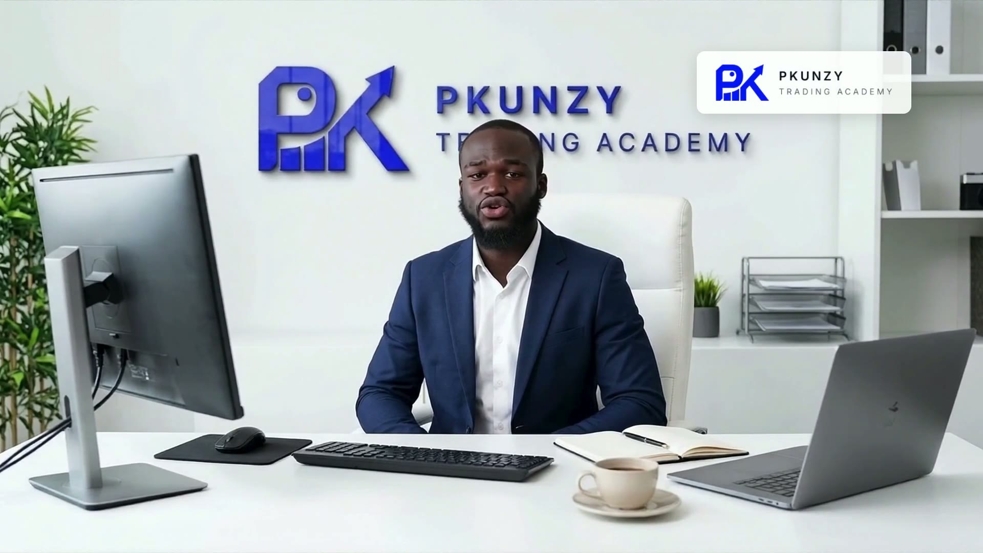 Still frame from the Pkunzy Trading Academy introduction video